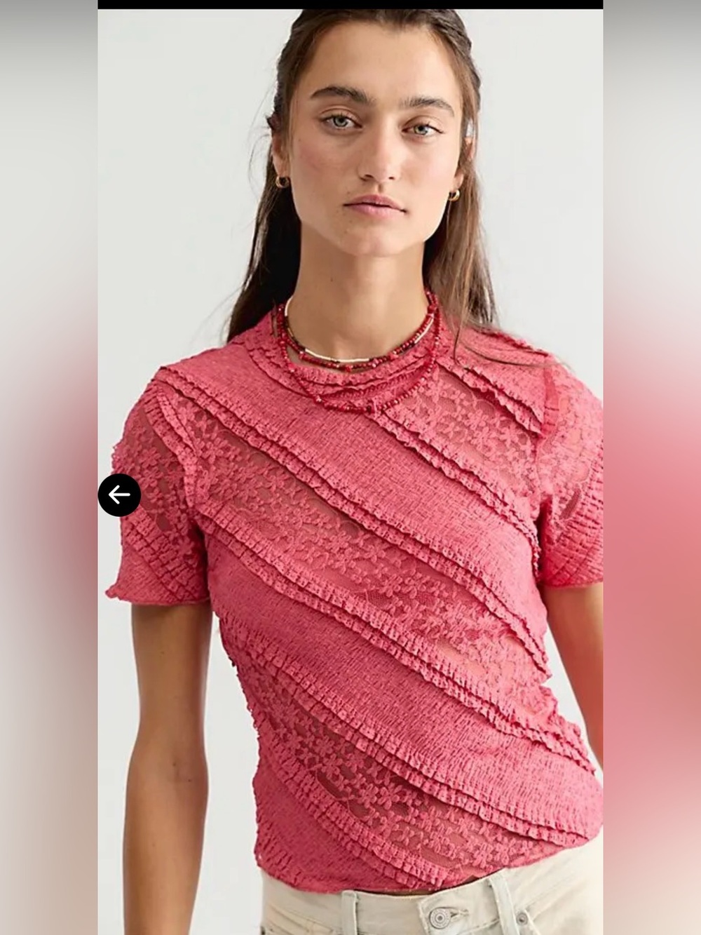 Free People Solita Lace Top in Vintage Rosey